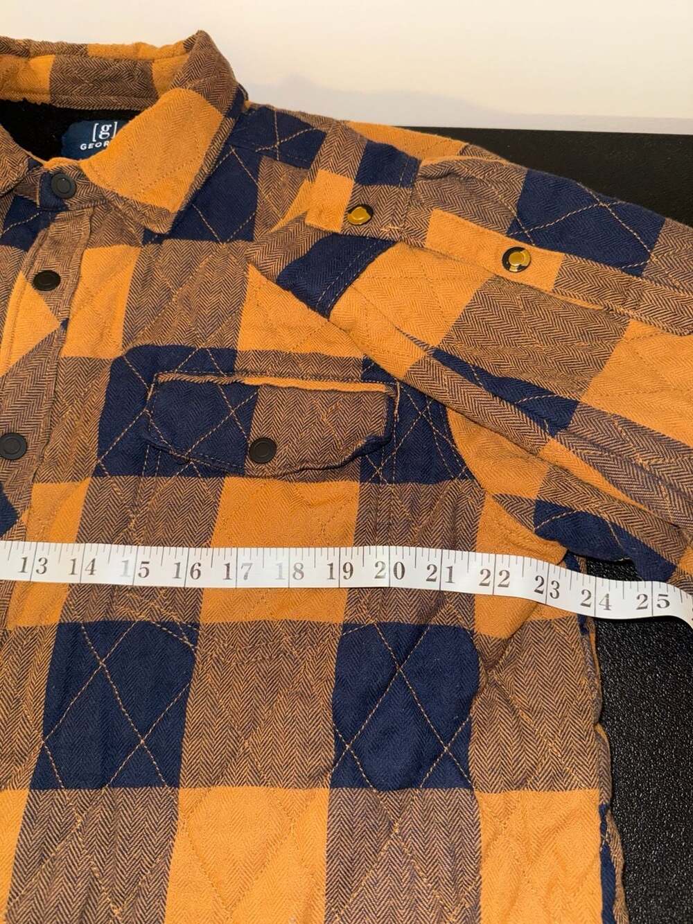 George Quilted Flannel Jacket-Large - Picture 4 of 6